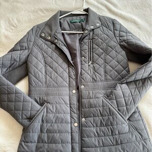 Ralph Lauren Gray Utility Jacket Quilted Lightweight